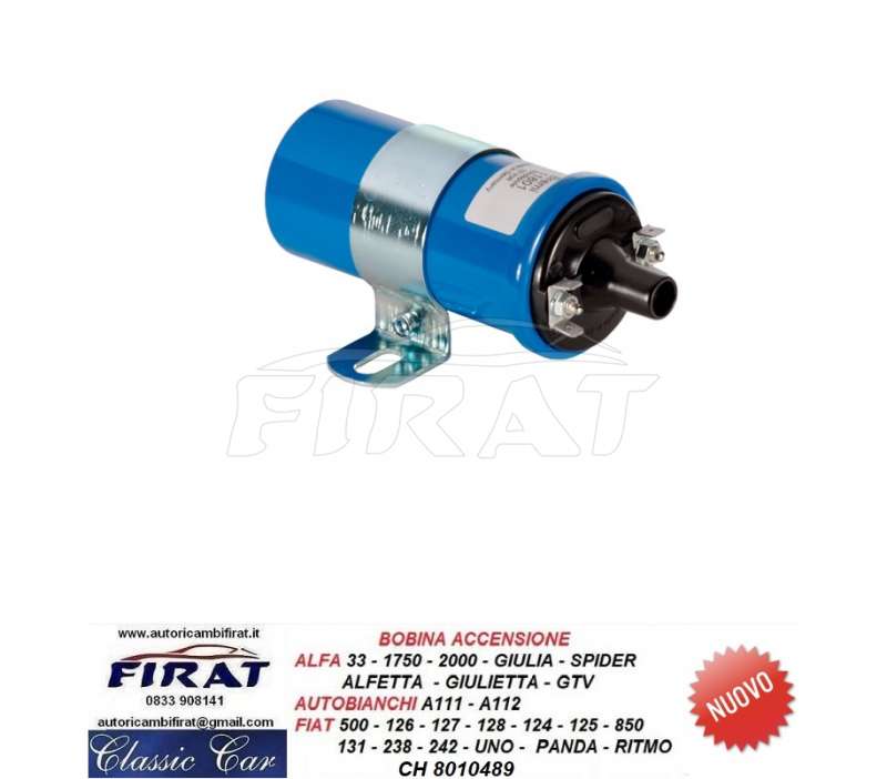 BOBINA ACCENSIONE ALFA 33 1750 GIULIA FIAT 500 126 127 128